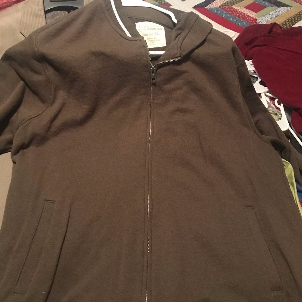 Olive Green Zip Up Jacket